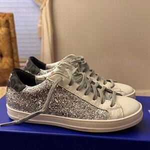 Silver Glitter Women's Sneakers